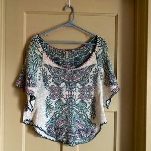 Free People Tribal Knit Top